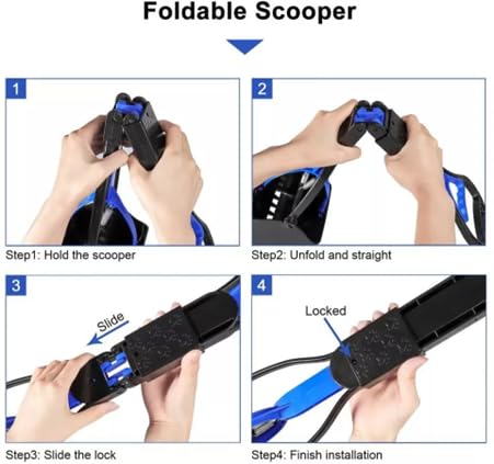 Pet Pooper Scooper Portable Handle Cleaning Pickup Clip Poop Scoop for Dog and Cat Animal Waste