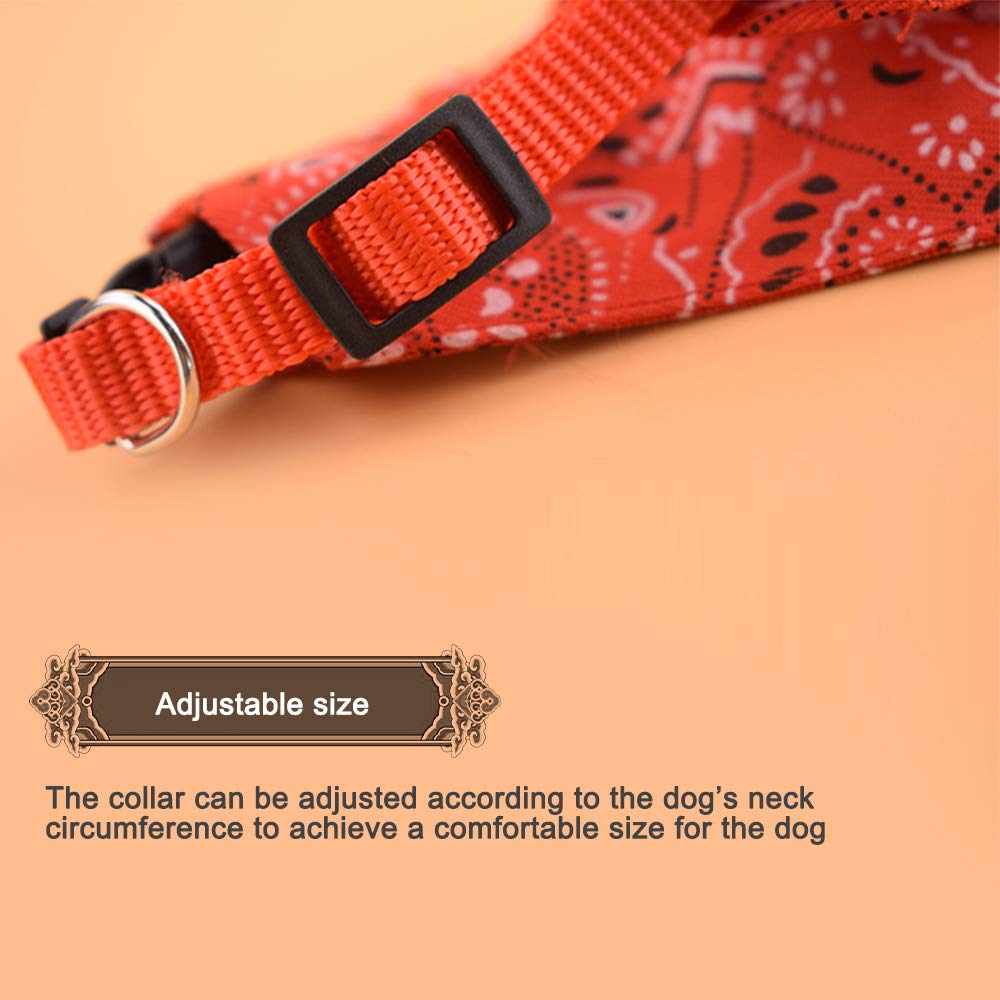 Printed Triangle Scarf Collar for Dog Cat Puppies Retractable Collar Bandana Triangle Bib Scarfs Neckerchief