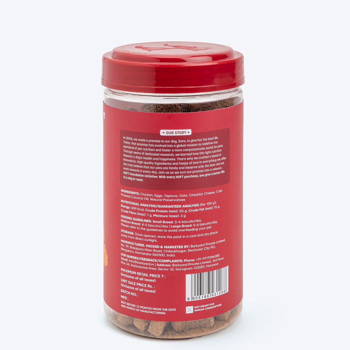Healthy Dog Biscuit | Biscuits for Adult Dogs & Puppies | Chicken Biscuits, Protein-Rich & Gluten-Free | No Artificial Preservatives