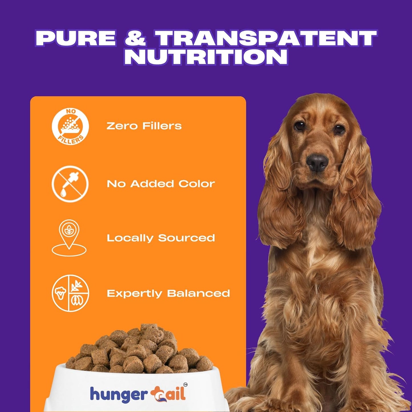 Hungertail Daily Munch Dry Dog Food, 20 kg, All Life Stages, Non-GMO, Low Temperature Baked, Made in India
