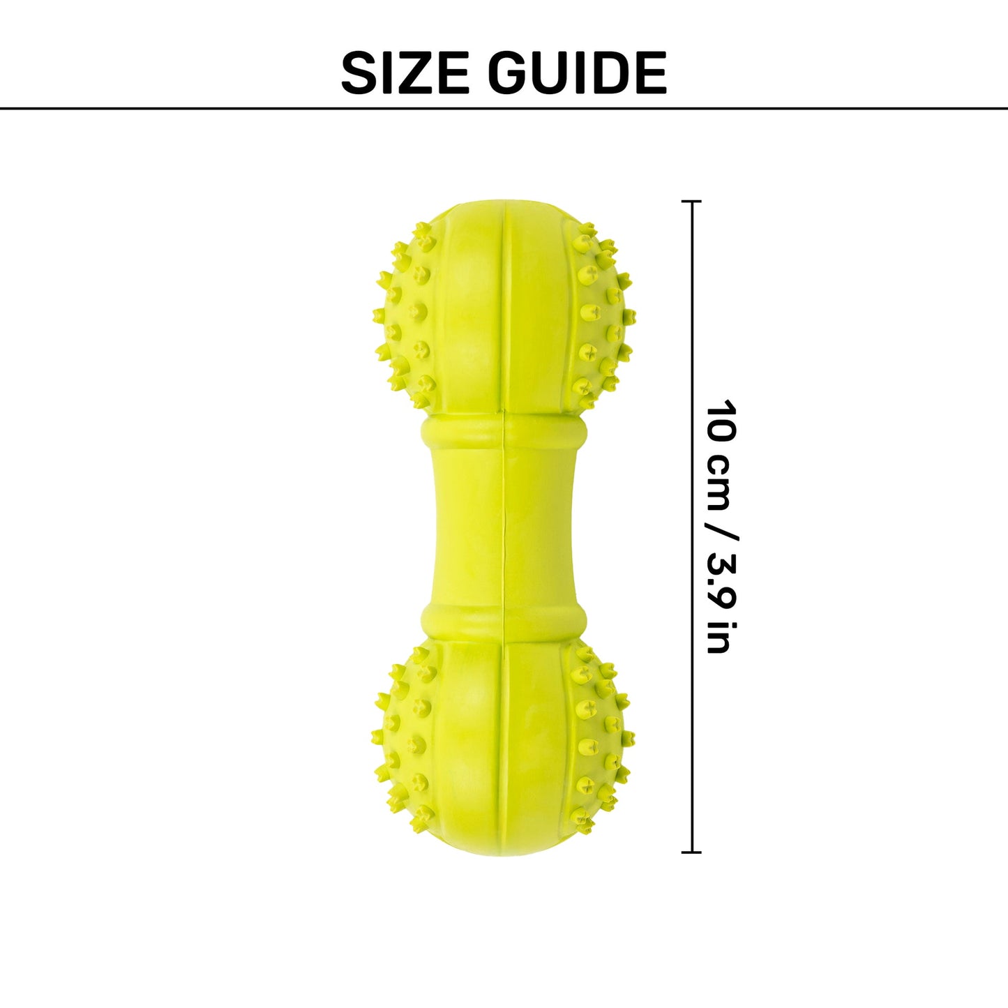 Ball Dumbbell Squeaky Chew Toy For Dog - Green With Squeaker