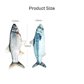 Fish Toy with Dancing Tail | Simulation Cat Toys to Keep Your Pet Active | Interactive Wagging Moving Fish for Cat Training & Pet Play