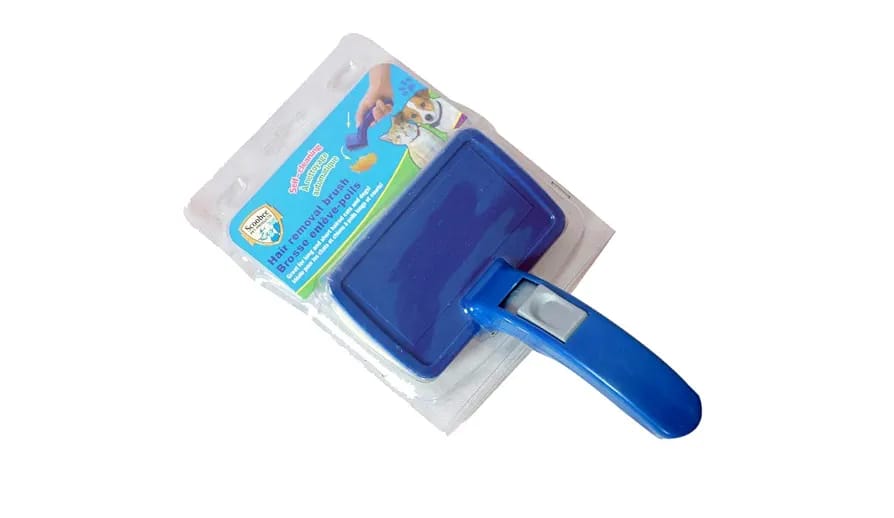 Grooming Slicker - (Blue Slicker) | Dogs, Cats, Rabbit & Goat | Long & Short Hair | Shedding Massage Brush | Rectangle Head & Curved Handle Self-Cleaning Pet Comb