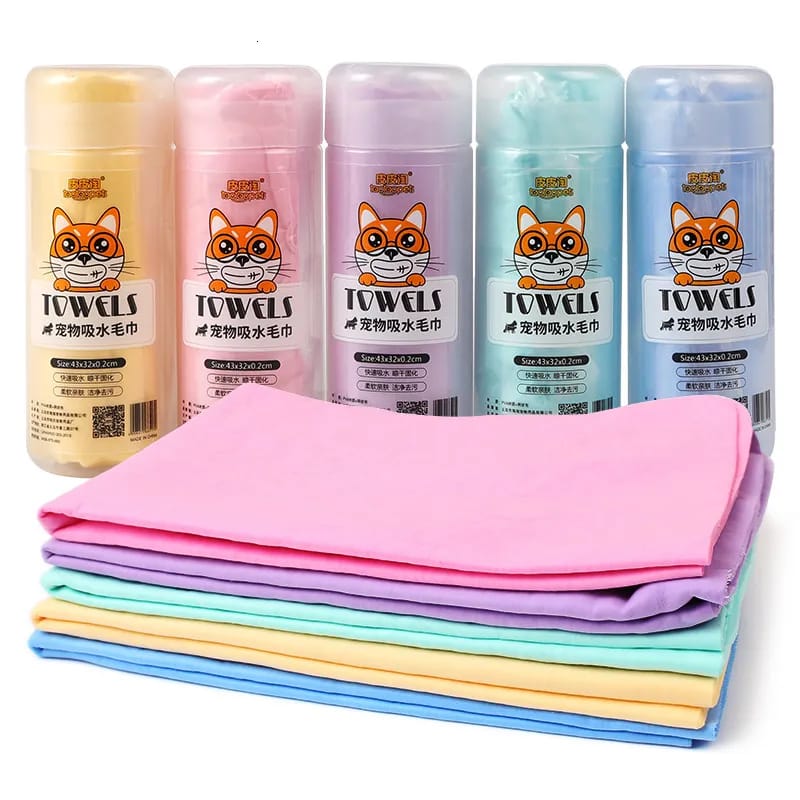 Dog Towel | Quick Dry Eco Friendly Dog Bath Towel | Soft Pet Shower Towel | Cat Grooming Towel