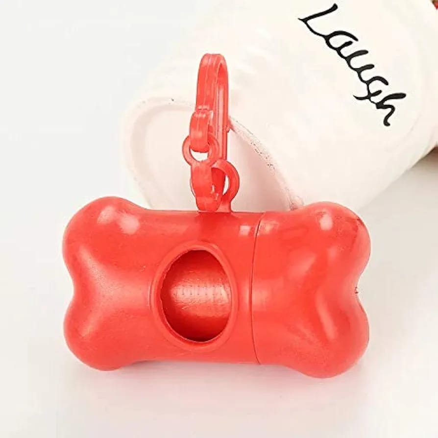 Bone Shaped Waste Poop Clean Bags with Bag Dispenser Box with Garbage Carrier Holder