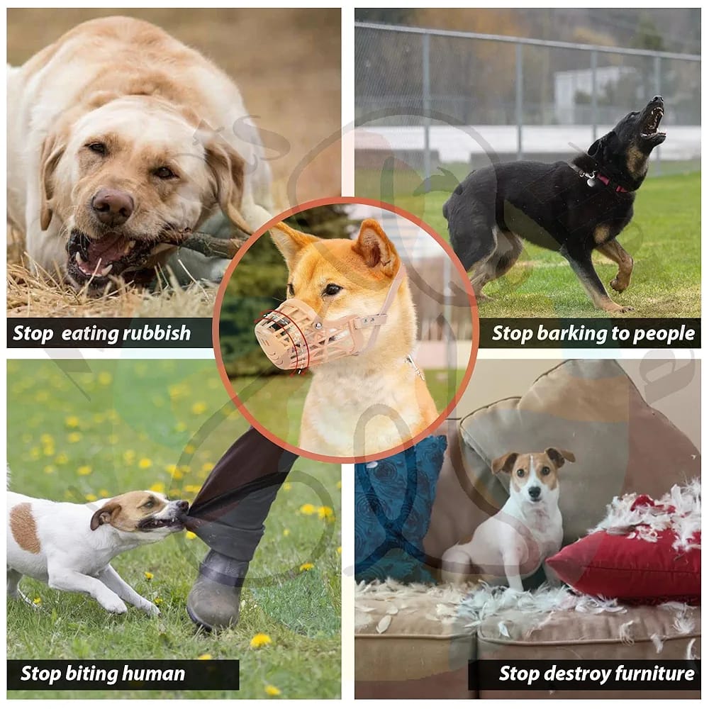 Dog Muzzle with Adjustable Strap and Ensure Pet Safety|Pet Basket Mask|Prevent Biting Behavior for Large-Sized Dogs,Ideal for Training,Walks & Grooming, Promote Dog's Well-Being