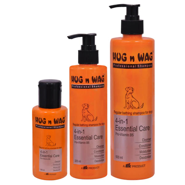 Ttk Hug n Wag Professional 4 in 1 Essential Care Shampoo with Pro Vitamin B5 for Dogs 225ml