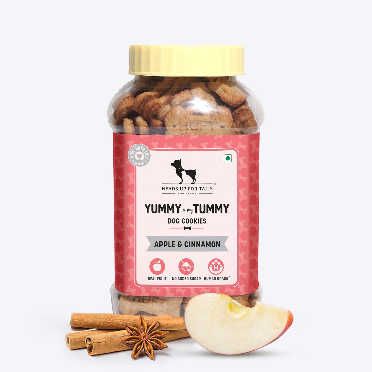 Yummy in my Tummy Apple & Cinnamon Vegetarian Dog Biscuits 320 gm