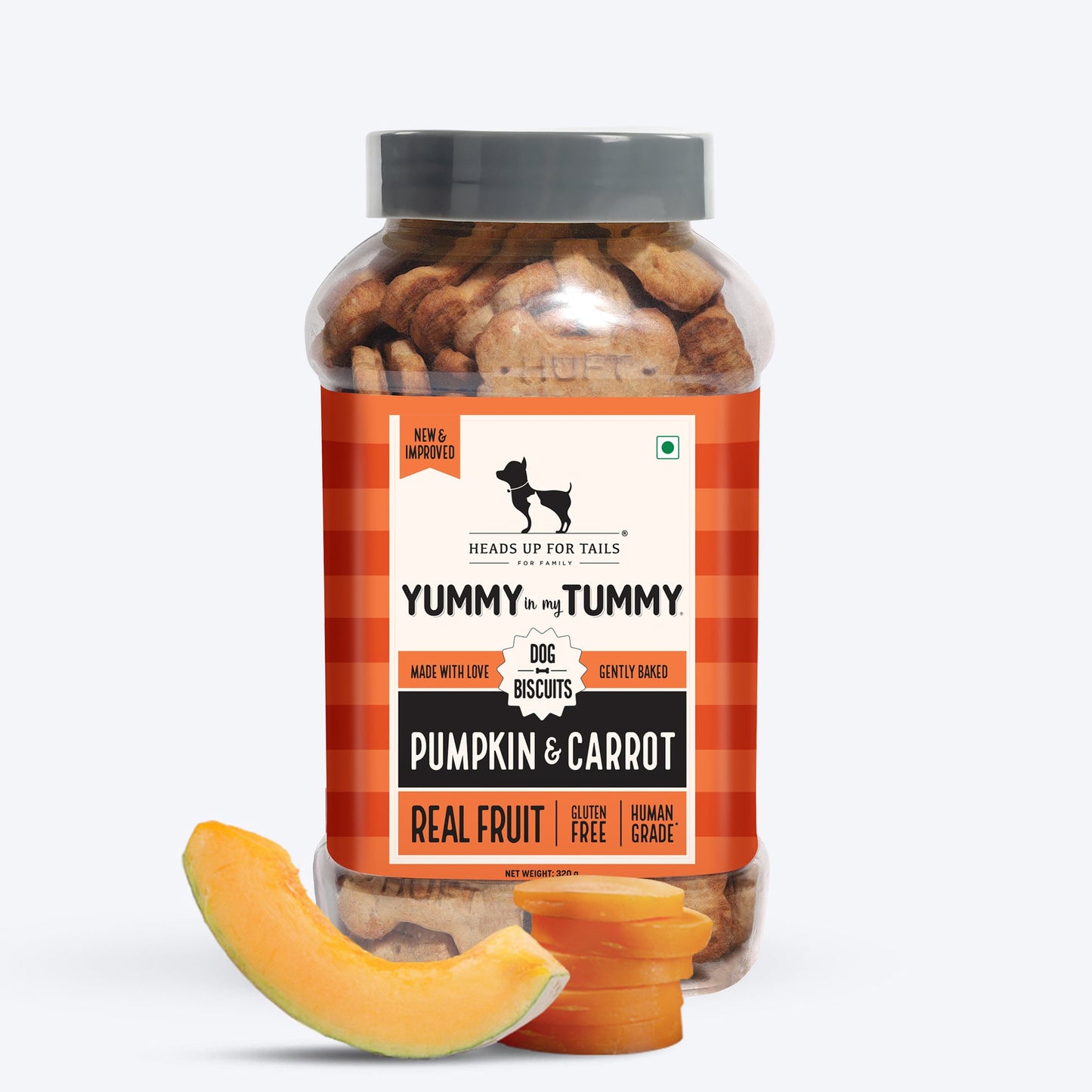 Yummy in my Tummy Pumpkin & Carrot Gluten-Free Dog Biscuits 320g