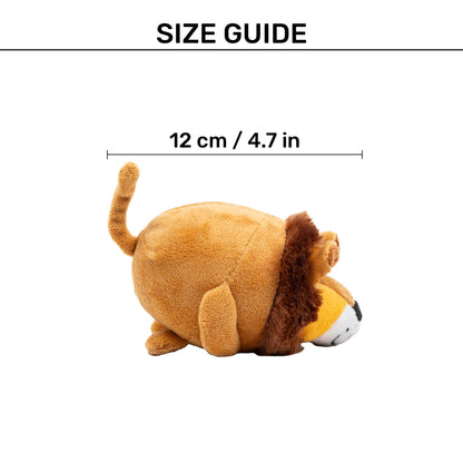 Soft Roar Squeaky Plush Toy For Puppies & Small Dogs - Brown