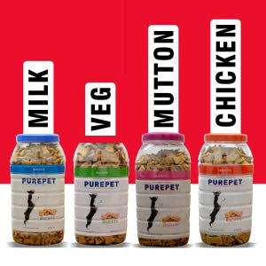 PUREPET Dog Treat Biscuits, All Life Stages 455g Jar