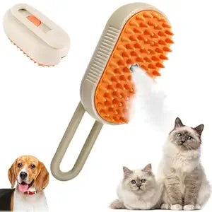 Steam Brush for Dog Cat Steam Brush 3 in 1 Water Brush for Dogs Silicone Massage Dog Comb Electric Multifunctional Water Brush Spa for Dogs USB Rechargeable Steamy Brush for Pet