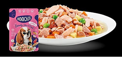 PETS EMPIRE Moochie Wet Dog Food Combo, Grain Free Gavy Meal, No Artificial Flavours, High Protein Dogs Gravy Foods, Non-Vegetarian Pet Meals, All Flavour Mix for Dogs, Puppy