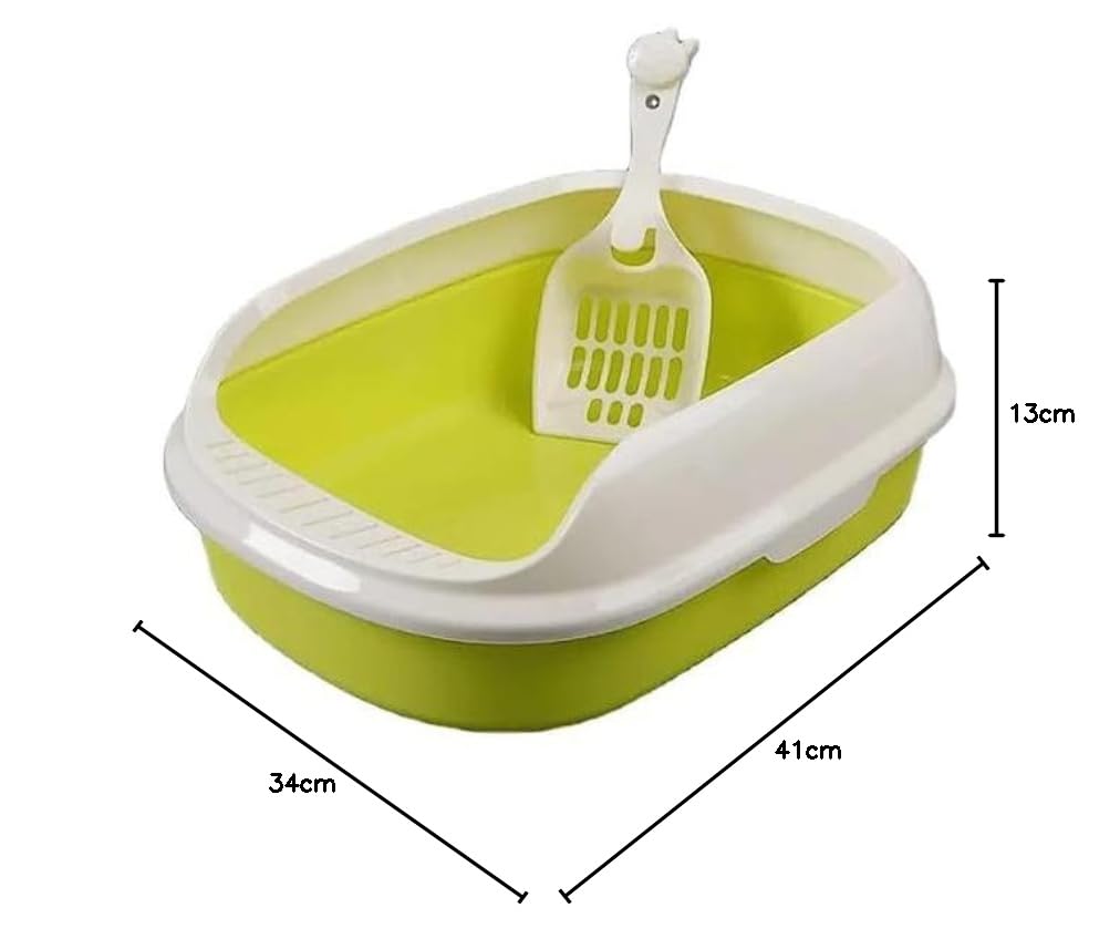 Cat Litter Tray Hygienic Litter Box Cat Litter Box Tray for Cats -1 Litter Box Tray + 1 Scoop Free