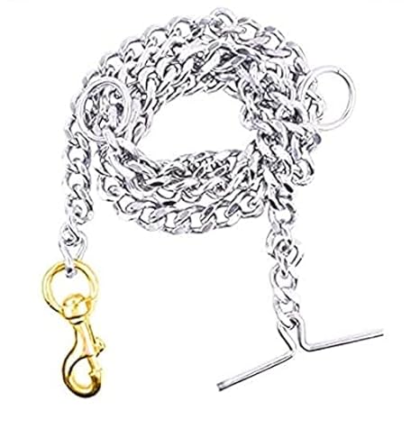 Dog Trust Dog Metal Chain Leash Silver Heavy Weight Duty Dog Chain with Heavy Hook