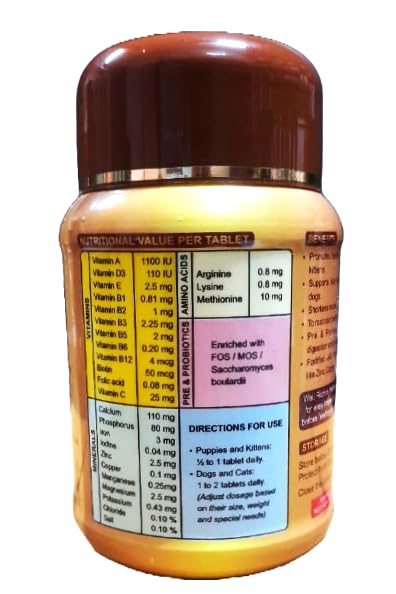 Well Rich Pet Supplement – 30 Tablets | Essential Vitamins & Minerals for Dogs, Cats & Other Pets | Vet-Formulated Wellness Support Tablets
