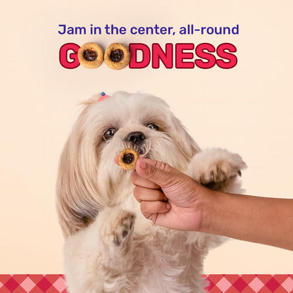 Heads Up For Tails Jammies - Chicken Filled With Mixed Fruit Jam Dog Treats - 100 g
