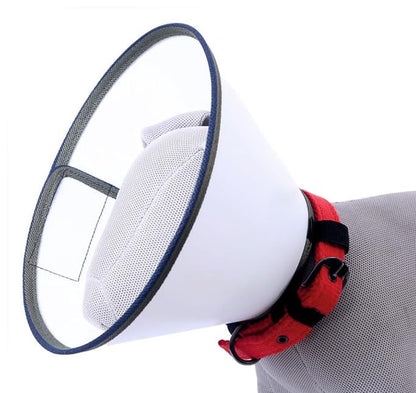 Adjustable Dog Cone - Plastic E-Collar for After Surgery, Anti-Bite Lick Wound Healing Safety Pet Recovery Collar