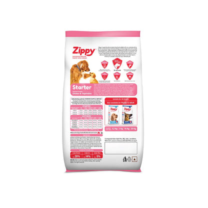 Zippy Starter Dry Dog Food | Pregnant Mother & Weaning Puppy, Real Chicken & Vegetables, Nutritionally Balanced Dog Food