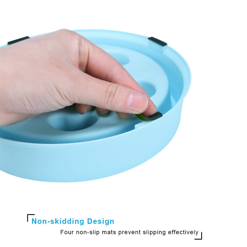 Slow Feeder Dog Bowl Fun Feeder No Chocking Slow Polypropylene Feeder Bloat Stop Food Water Bowl for Dog Cat with Funny Pattern