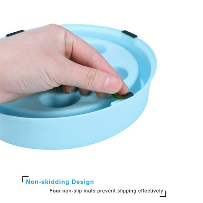 Slow Feeder Dog Bowl Fun Feeder No Chocking Slow Polypropylene Feeder Bloat Stop Food Water Bowl for Dog Cat with Funny Pattern