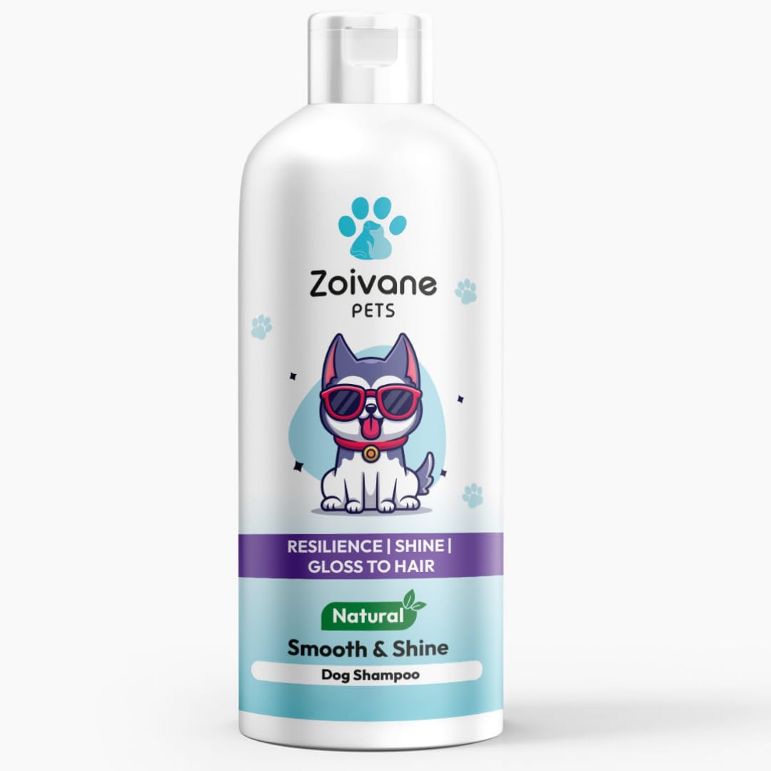 ZOIVANE Dog Shampoo - 300 Milliliter | Extra White 5 In 1 Dog Shampoo & Conditioner For Whitening, Glowing| Dog Shampoo German Shepherd, Labrador & Golden Retriever