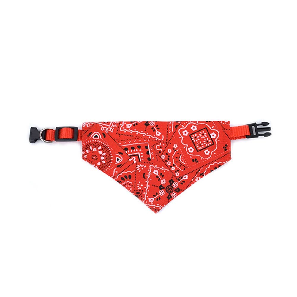 Printed Triangle Scarf Collar for Dog Cat Puppies Retractable Collar Bandana Triangle Bib Scarfs Neckerchief