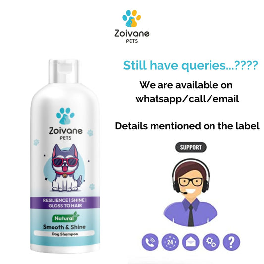 ZOIVANE Dog Shampoo - 300 Milliliter | Extra White 5 In 1 Dog Shampoo & Conditioner For Whitening, Glowing| Dog Shampoo German Shepherd, Labrador & Golden Retriever