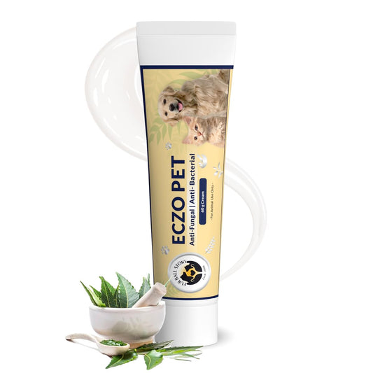 FUR BALL STORY Eczo Pet Ayurvedic Cream for Dogs & Cats | Herbal Ointment with Neem & Bakuchi | Treats Fungal & Bacterial Infections, Itching, Ringworm, Eczema