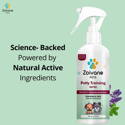 ZOIVANE Dog Potty Training Spray (200ml) | Indoor Use | Effective Training Aid for Puppies | Pet Poop Spray No More Marking