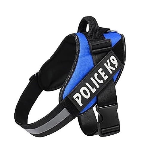 Dog K9 Police Dog Harness Vest with Hook and Loop Straps and Handle and Adjustable