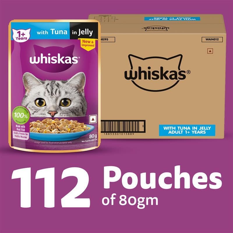 Whiskas Tuna in Jelly Meal Adult Cat Wet Food