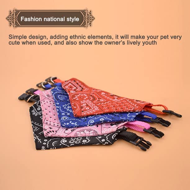 Printed Triangle Scarf Collar for Dog Cat Puppies Retractable Collar Bandana Triangle Bib Scarfs Neckerchief