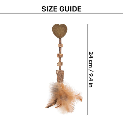 Matatabi Whisker Teaser Toy For Cat With Catnip - Brown