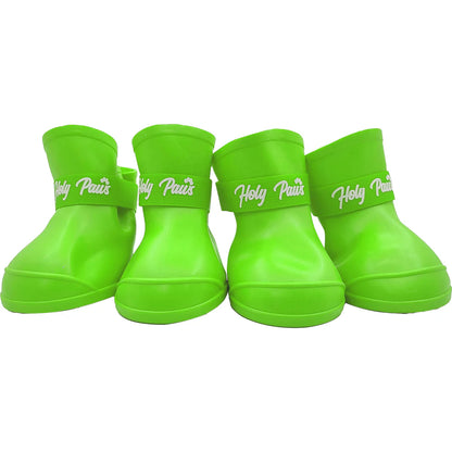 Pet Dog Waterproof Skidproof Rain Shoes Boot Size M Black|Anti-Slip Sole & Skid-Proof, Outdoor Rain Boots for Dogs, Four Ways Stretch Paw Protectors Shoe|