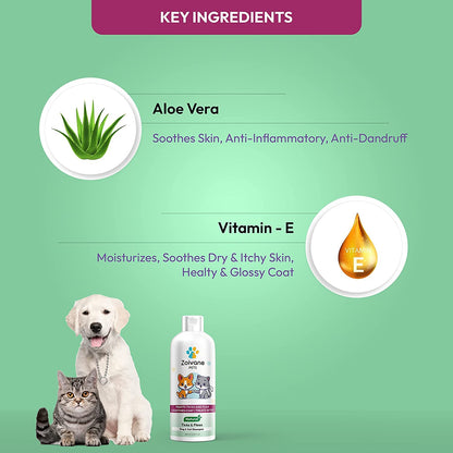 ZOIVANE Dog Shampoo - 300 Milliliter | Extra White 5 In 1 Dog Shampoo & Conditioner For Whitening, Glowing| Dog Shampoo German Shepherd, Labrador & Golden Retriever