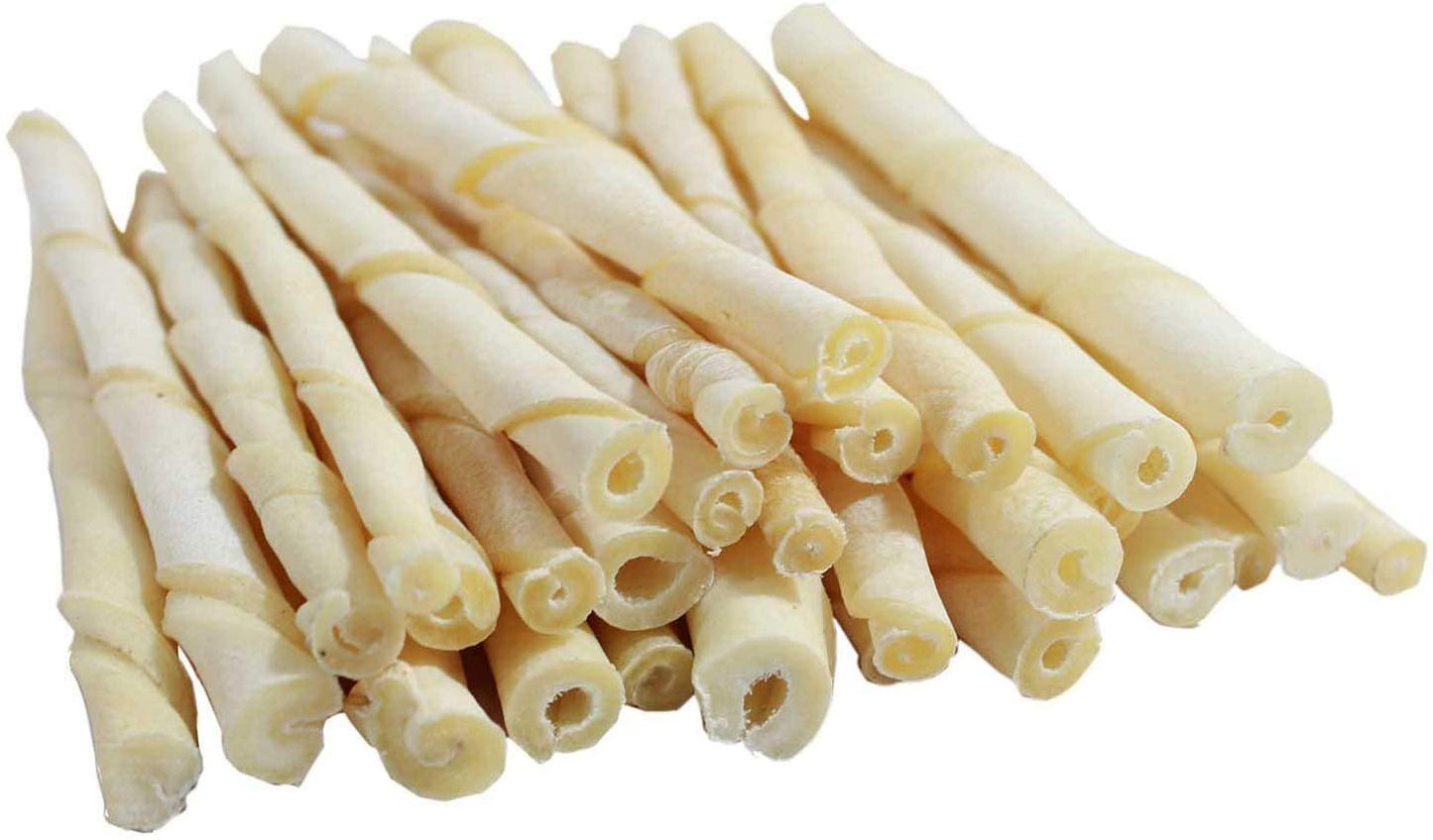 White Twisted Chew Sticks for Dogs Pack of 1Kg, Chicken, All Life Stages