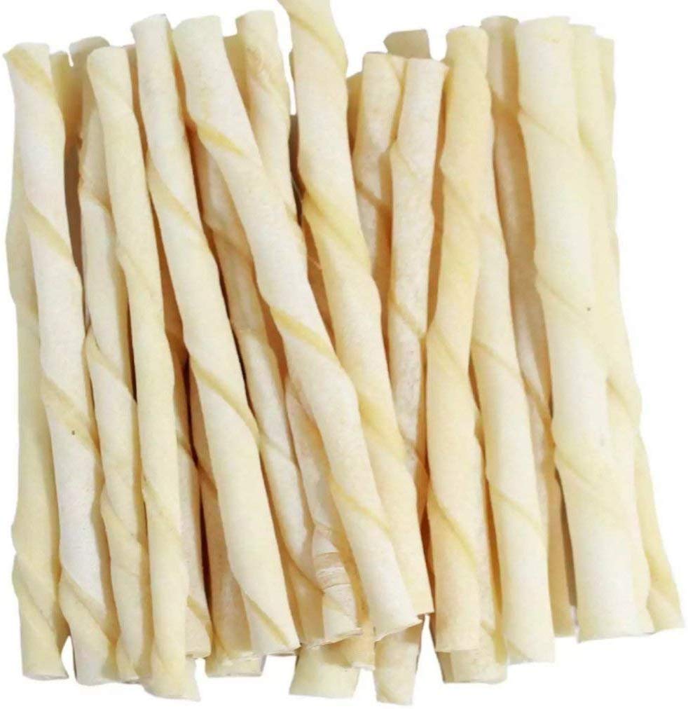White Twisted Chew Sticks for Dogs Pack of 1Kg, Chicken, All Life Stages