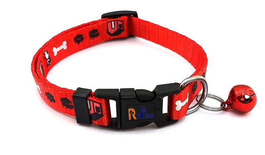 Dog Belt and Leash Set Puppy Printed, Adjustable Nylon Collar with Leash for Small and Medium Dogs, Quick Release and Breathable Collar Set for Puppies, Small Dog & Cat