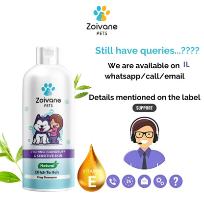 ZOIVANE Dog Shampoo - 300 Milliliter | Extra White 5 In 1 Dog Shampoo & Conditioner For Whitening, Glowing| Dog Shampoo German Shepherd, Labrador & Golden Retriever