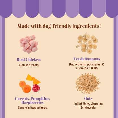 Banoffee Pie Dog Treats | Pet Treats for Dogs & Puppies | Puppy Training Treats | Healthy Dog Snacks & Treats for Adults