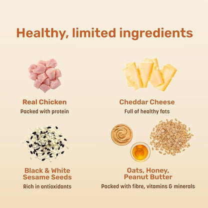 Healthy Dog Biscuit | Biscuits for Adult Dogs & Puppies | Chicken Biscuits, Protein-Rich & Gluten-Free | No Artificial Preservatives