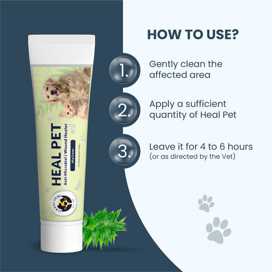 FUR BALL STORY  Infection  Dogs & Cats |Heal Pet 60g Ayurvedic Creams | Vet Recommended | Fights Skin Infections, Heals Wounds, Reduces Itching & Inflammation