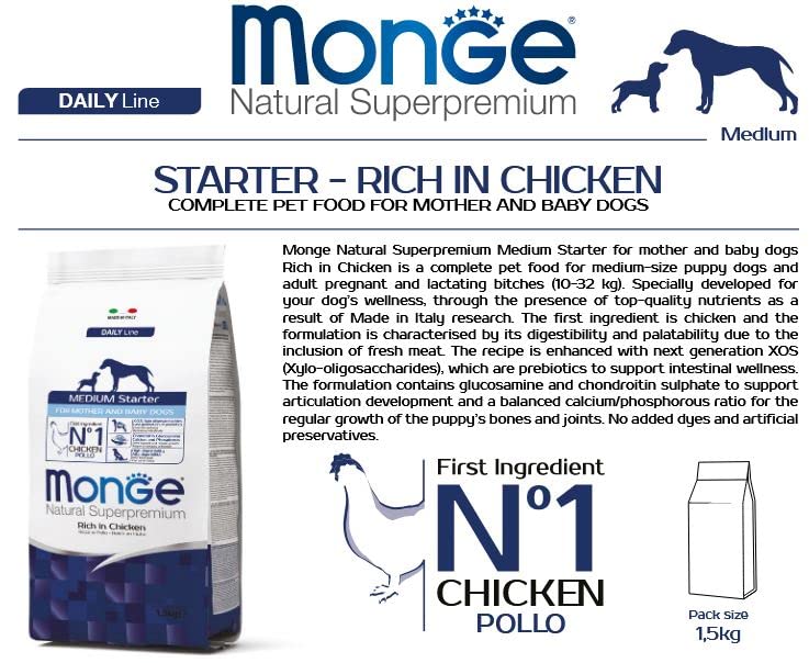 Monge Daily Line -Medium Starter with Chicken