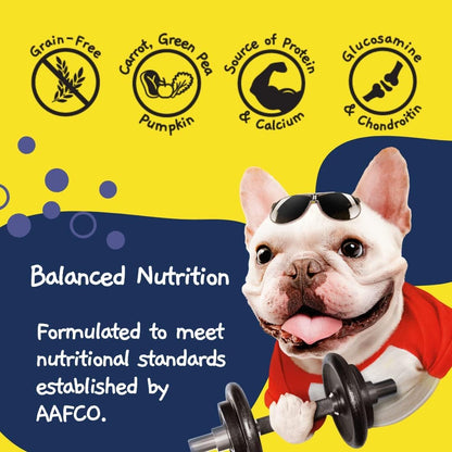 Moochie Wet Dog Food, Grain Free Gavy Meal, Fit and Firm with Lamb Carrot, Green Pea, and Pumpkin, High Protein Dogs Gravy Foods, Non-Veg Pet Meals for Dogs