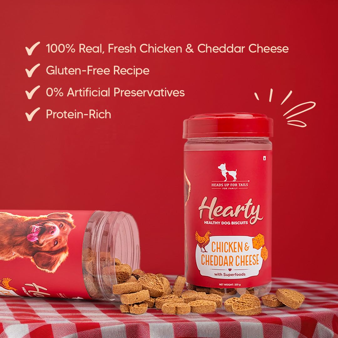 Healthy Dog Biscuit | Biscuits for Adult Dogs & Puppies | Chicken Biscuits, Protein-Rich & Gluten-Free | No Artificial Preservatives