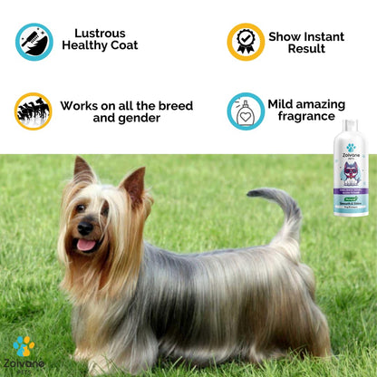 ZOIVANE Dog Shampoo - 300 Milliliter | Extra White 5 In 1 Dog Shampoo & Conditioner For Whitening, Glowing| Dog Shampoo German Shepherd, Labrador & Golden Retriever