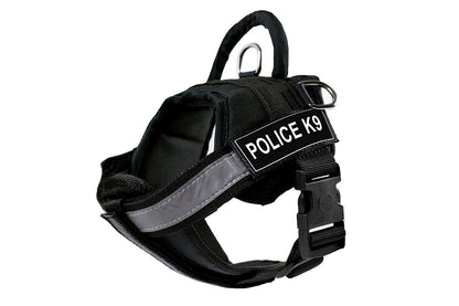 Dog K9 Police Dog Harness Vest with Hook and Loop Straps and Handle and Adjustable