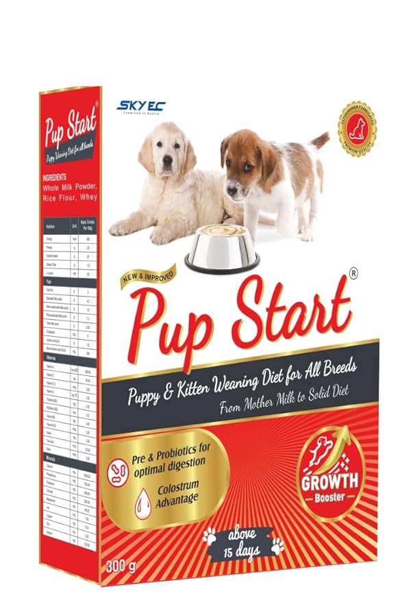 Pup Start Puppy Powder Dog Food for All Breeds, Milk Flavour | Pup Start Dog Cerelac Food for All Breeds, Puppy Weaning Diet Dry Food Supplement