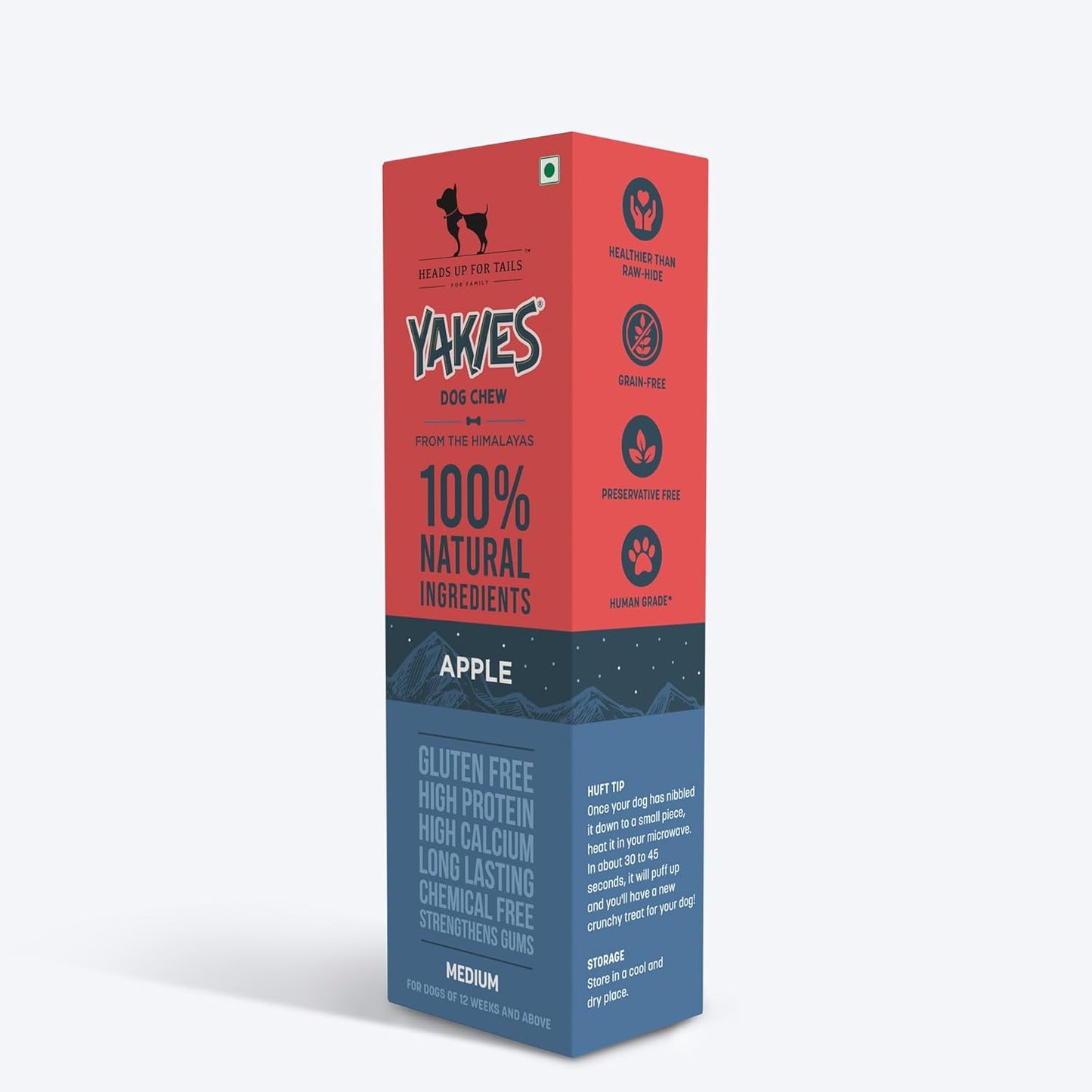 Yakies 100% Natural & Vegetarian Apple Chew Bone for Dogs